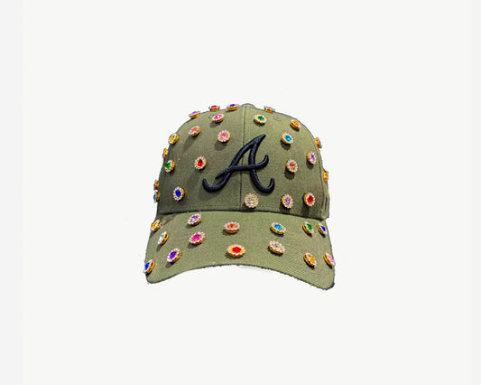 Gem '47 Atlanta Braves Olive Clean Up Adjustable Hat